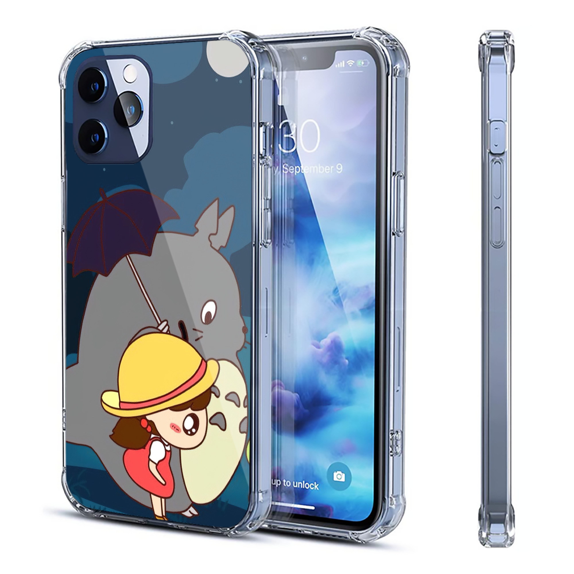 （画像用） となりのトトロ 草壁メイ 草壁サツキ My Neighbor Totoro Satsuki Kusakabe Mei Kusakabe 【iPhone 12シリーズ対応】透明スマホケース（クリアソフトケース）